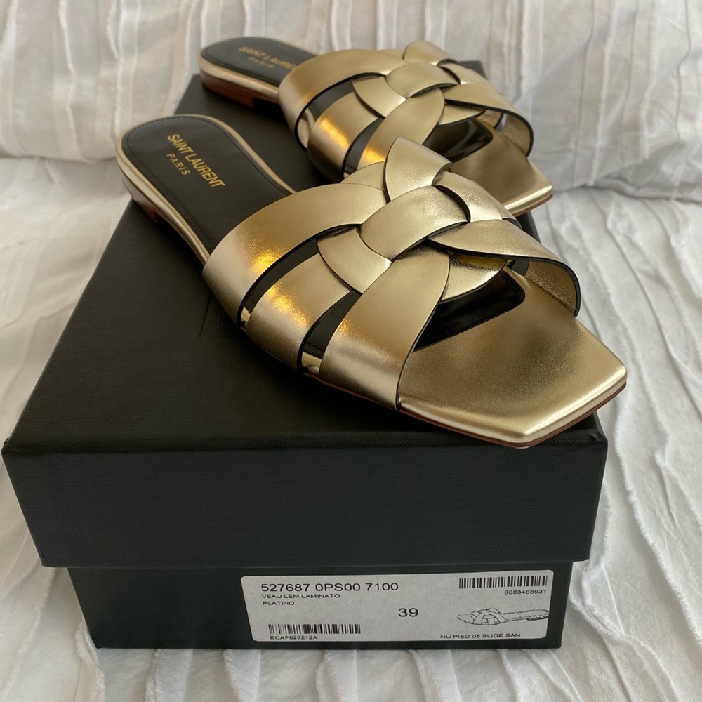 SAINT LAURENT Nu Pied Slide Sandals (NEW)